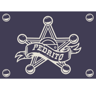 Kids wall mural custom sheriff badge design - TenStickers