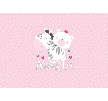 Kids wall mural adorable animal companions - TenStickers