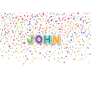 Personalised confetti custom murals - TenStickers