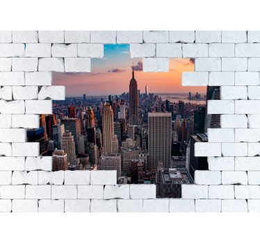 Stone mural of New York  new york mural wallpaper - TenStickers