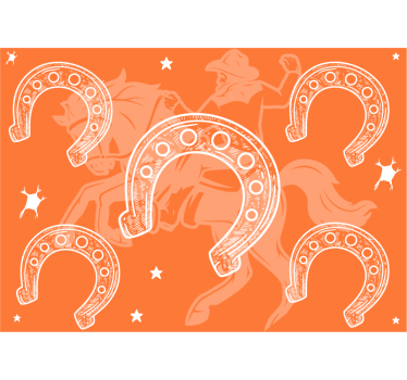 Horseshoe vintage photo wallpaper - TenStickers