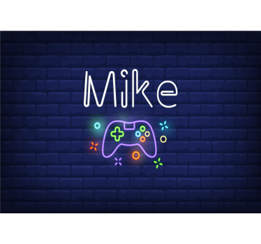 Gaming controller with neon lights custom wall mural - TenStickers