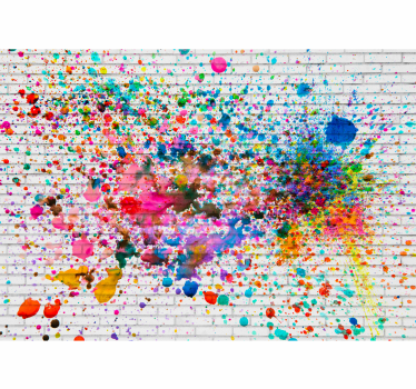 Multicolour paint splash tile photo wall mural - TenStickers