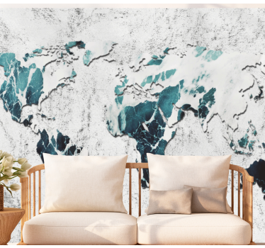 Artistic World Map world map mural - TenStickers