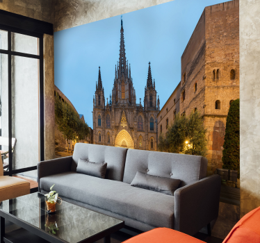 Barcelona cathedral Lounge Photo Wallpaper - TenStickers