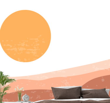"Boho" sunset abstraction abstract mural - TenStickers