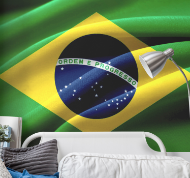 Brazilian Flag mural wallpaper - TenStickers