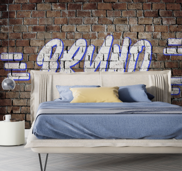 Brick grafitti with name Teenage wall mural - TenStickers