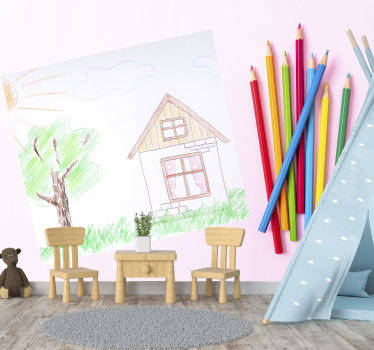 Child's Drawing Theme kids wall mural - TenStickers