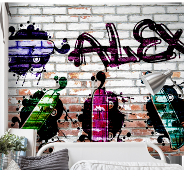 Coloured skateboards wall murals for teenage bedrooms - TenStickers