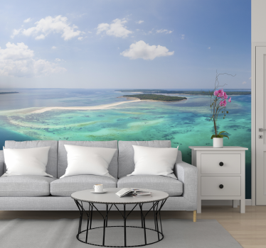 Coral Reef from above City wall mural - TenStickers