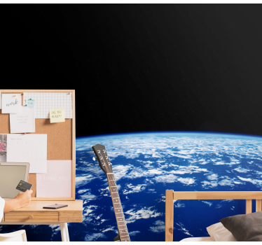 Earth from space with clouds space mural wallpaper - TenStickers