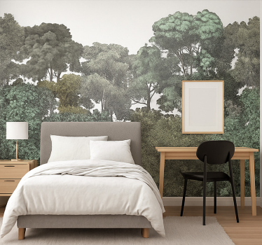 Elegant rainforest motif teenage wall mural - TenStickers