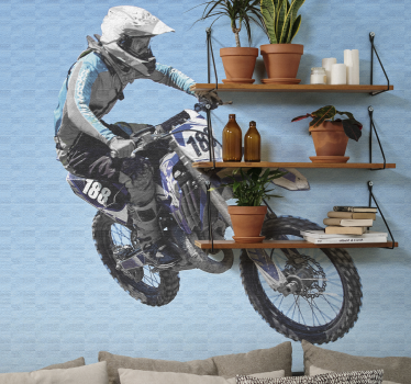 Extreme jumping motocross  vehicle photo wallpaper - TenStickers