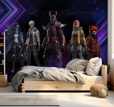 Futuristic characters teenage wall mural - TenStickers