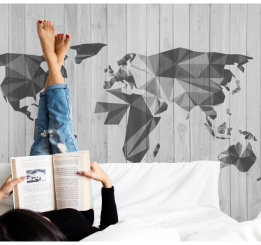 Geometric Global Map world map mural - TenStickers