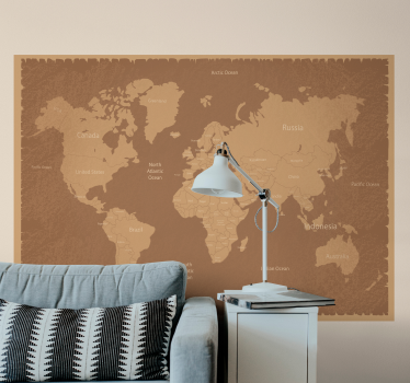 Global Geographic Map world map mural - TenStickers