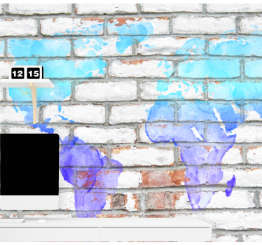 Globe Map Splash world map mural - TenStickers