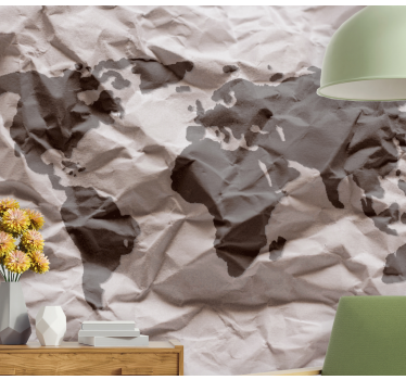 Geographical World Sketch world map mural - TenStickers