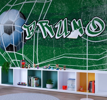 Grafitti goal with name Teenage wall mural - TenStickers
