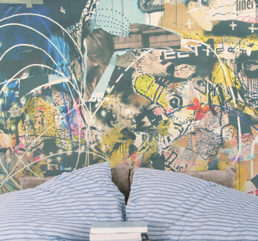 Grunge painting murals - TenStickers