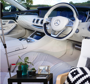 Interior of a  car mural - TenStickers