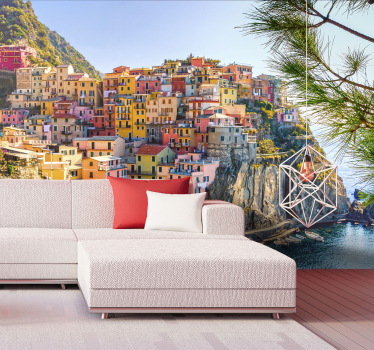 Italian coast mural wallpaper - TenStickers