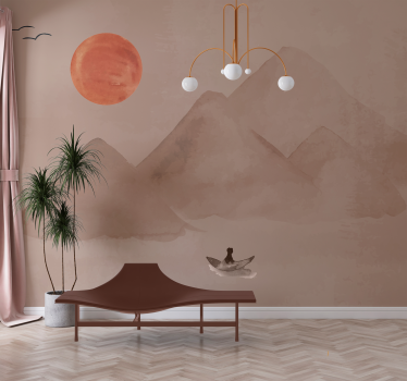 Japanese landscape Terracotta wall mural - TenStickers