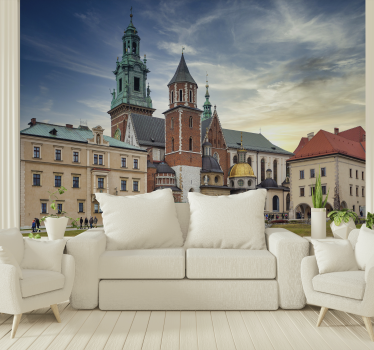 Wall mural kraków's historic skyline - TenStickers