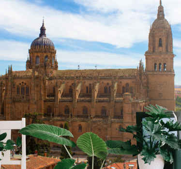 Madrid wall mural historic cathedral view - TenStickers