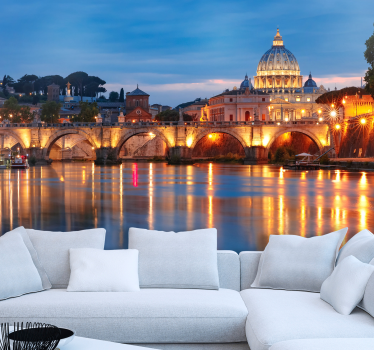 Madrid wall mural st. peter's basilica at twilight - TenStickers
