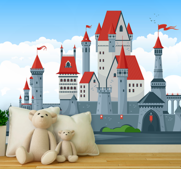 Medieval castle in the distance Children Wall Murals - TenStickers