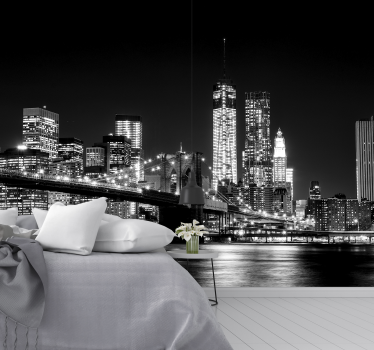 New york East river new york skyline wall mural - TenStickers
