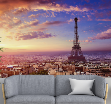 Paris view by air City wall mural - TenStickers