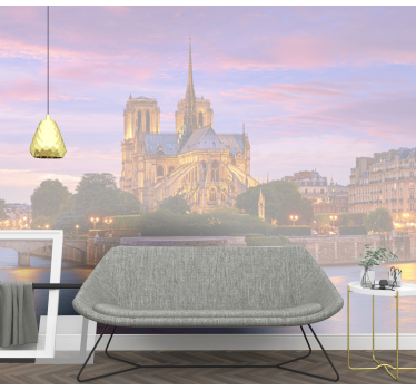 Paris wall mural notre dame cathedral - TenStickers