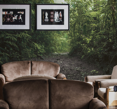 Pathway into rainforest photo mural - TenStickers