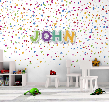 Personalised confetti custom murals - TenStickers