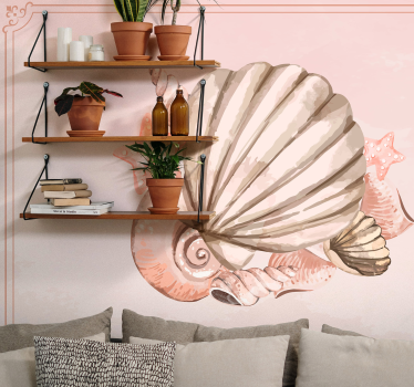 Kids wall mural seashell and starfish design - TenStickers