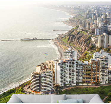 Seaside Urban Horizon city wall mural - TenStickers