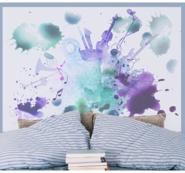 Splash music wall mural - TenStickers