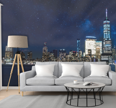 Starry night over New York  wall mural - TenStickers