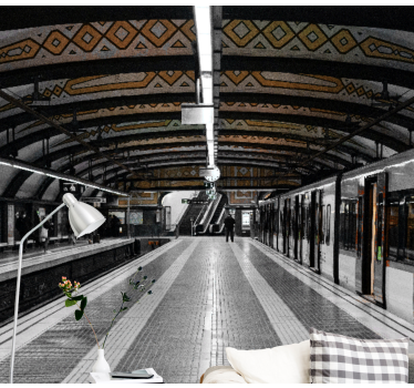 Subway Station Architecture city wall mural - TenStickers