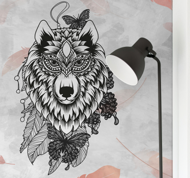 Teenage wall mural wolf art decoration - TenStickers