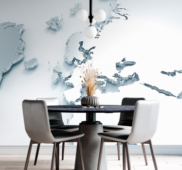 World map mural extensive global map - TenStickers