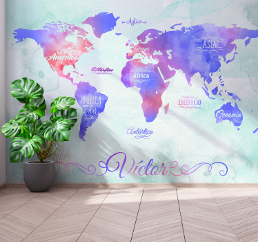 World map mural world map design - TenStickers