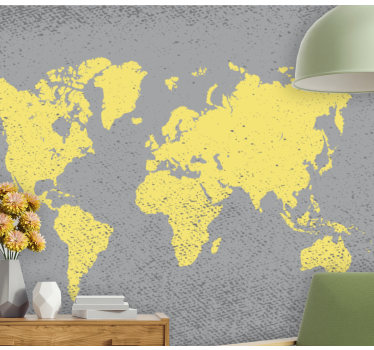 World map mural world outline map - TenStickers