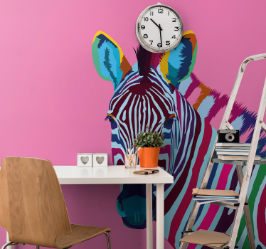 Zebra Pop Art animal murals - TenStickers