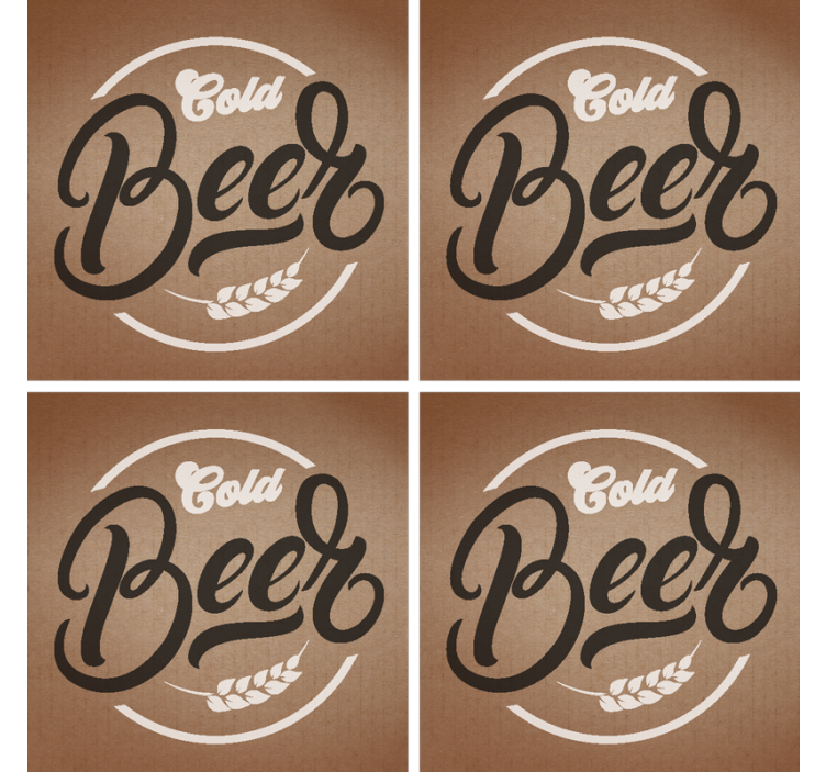 Cold beer coaster beer mat - TenStickers