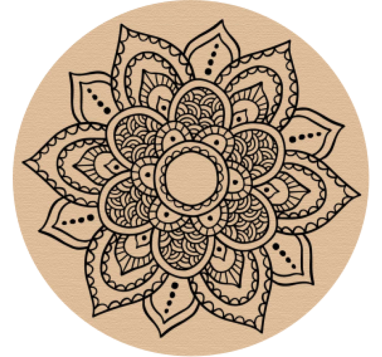 Mandala wooden pattern for beer mats - TenStickers