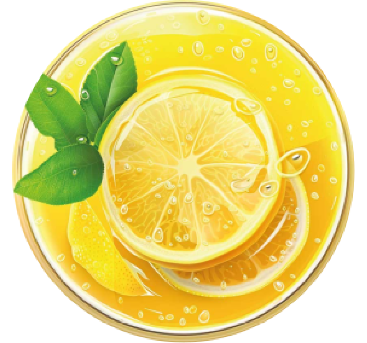 Lemonade texture drink coasters - TenStickers